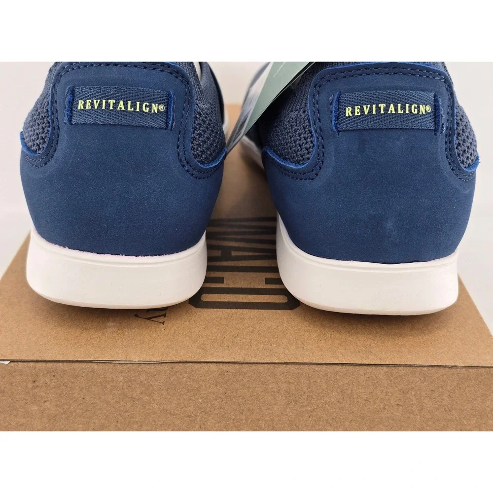 Revitalign Bristol Sneaker Women 9B Marine Blue Slip On Orthotic - New